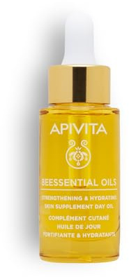 Apivita Beessential Oils Stärkendes & Feuchtigkeitsspendendes Hautergänzung Tagesöl 15ml - Verbessert die Schönheit der Haut, spendet Feuchtigkeit, stärkt die Hautbarriere