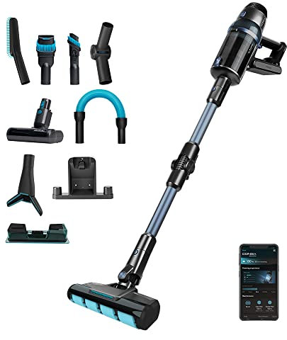 Cecotec Aspirador Escoba Digital Sin Cable Conga Rockstar 3000 Advance Ergowet Connected IA. 4 en 1, 680 W y 26 kPa, 230 AW, Inteligencia Artificial, Cepillo Jaliscazo, Autonomía 90 min, App