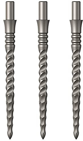 Mission Darts Sniper Points | Lunar CS | Steel Tip Replacement Points | 32mm | Silver (X2667)