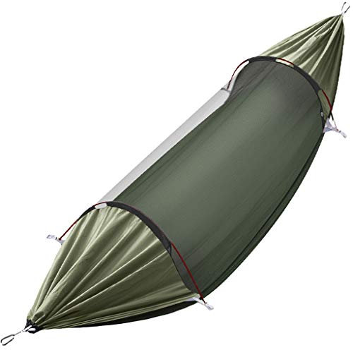 Schaukel Tragbare Hängematte im Freien mit Netzabdeckung Zelt Anti-Rollover Camping Home Innen- und Garten im Freien Hängende Stuhl Swing 114.1x57 Zoll Schaukelsitz (Color : A)