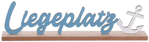 Brandsseller Deko-Schriftzug Liegeplatz ca. 30 x 8 x 4,5 cm MDF-Holz