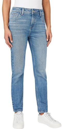 Pepe Jeans Damen High Waist Tapered PL204591 Jeans, Blue (Denim-GX9), 28W / 30L