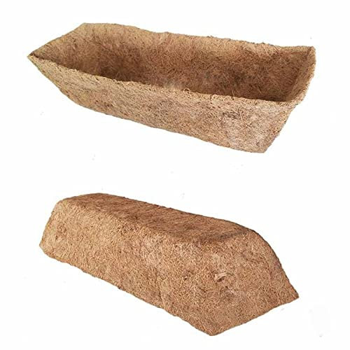Doublure ronde en fibre de noix de coco - Panier suspendu - Panier de fleurs mural en fibre de coco pour plantes de jardin - Pot de fleurs - 61 cm