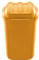 Home Centre Flip Top Plastic Waste Bin 30 Litre Yellow Kitchen Office School Work Recycling Disposable Trash Dispenser Household Recyclable Rubbish Bin Easy Cleaning