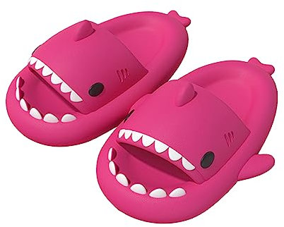 NIBESSER Ciabatte Donna Estive Ciabatte Squalo Donna Comode da Mare Spiaggia Bagno Piscina Pantofole Antiscivolo Originali Carine per Casa Sandali A Punta Aperta, Fucsia, 38/39 EU