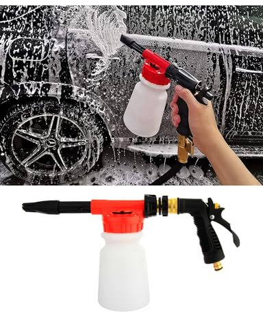 Auto Schaumpistole 900 ml,Schaumkanone,Schaumsprüher,Auto Cleaning Foam Gun,Einstellbar Schaumlanze Schaumdüse von Auto-und Motorradgärten Verwendet