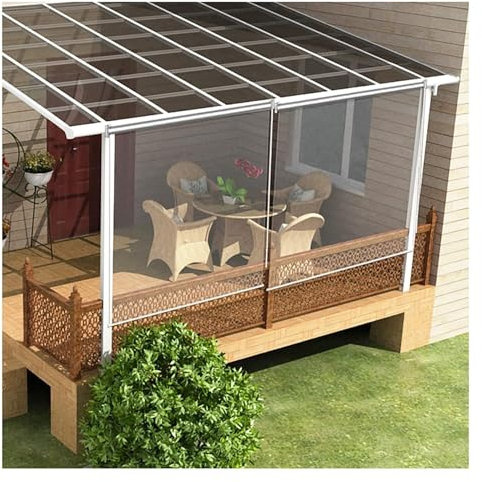Transparente Vinyl-Rollläden Transparentes PVC-Rollo For Den Außenbereich, Große Wasserdichte, Durchsichtige Rollos, Durchsichtige Rollos For Balkonfenster, Regensicher, Winddicht, For Garten, Terrass