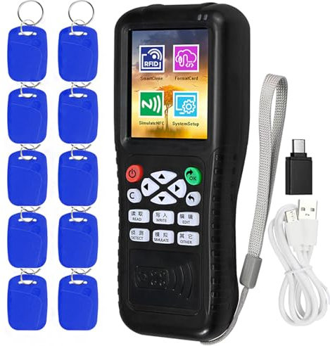 JasugKEY RFID NFC Lettore Scrittore Duplicatore, decoder di Carta crittografata, Programmatore RFID multi-frequenza, decodifica applicazione telefono intelligente Software Libero