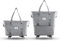 Reisetasche mit Rollen, Faltbare Einkaufstasche mit abnehmbaren Rollen, 2 Ebenen Erweiterbar Handgepäck Tasche Weekender Tasche mit großer Kapazität für Sport, Fitness, Reisen, Einkaufen(Grau)
