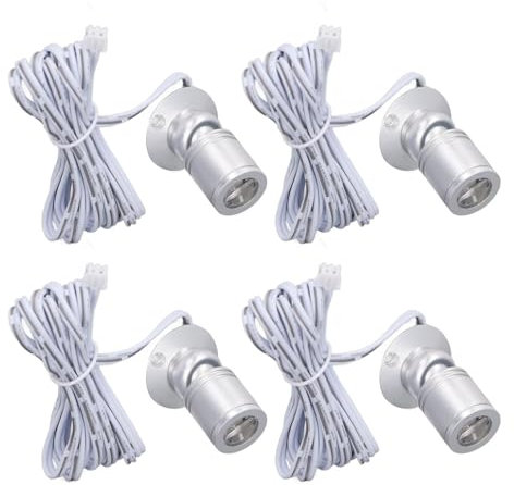 Topiky 4 Stück LED Display Spot Lichter, Innen Bild Lichter, Kunst Lichter, Akzent Lichter, 360° Drehbarer LED Strahler, Augenschutz, USB 5 V, Dimmbare Lichter für Schmuck, (Natürliches
