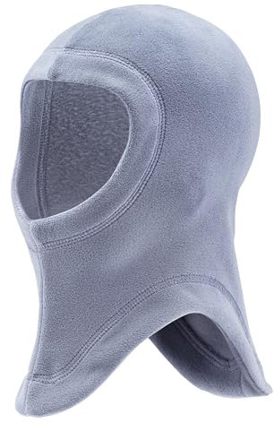 Sterntaler Schalmütze Unisex - Baby und Kinder Mütze aus warmen Microfleece - Winter Balaclava, Schlupfmütze - Silber Melange, 47