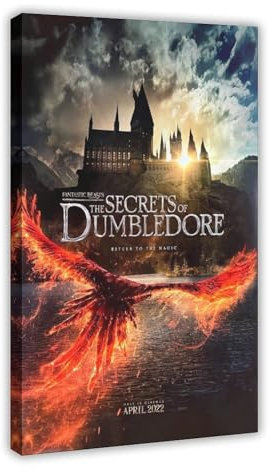 Poster Fantastic Beasts The Secrets of Dumbledore, Leinwandposter, Wandkunst, Dekordruck, Gemälde für Wohnzimmer, Schlafzimmer, Dekoration, Rahmen-Stil, 30 x 45 cm, 2 Stück