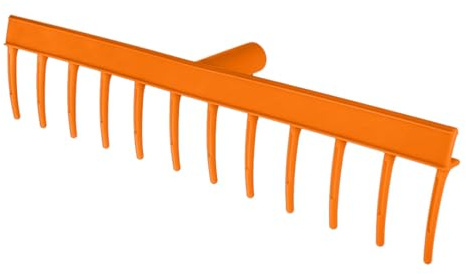 NEO TOOLS Gartenrechen Gartenrechen mit 12 Zähnen 51 cm | Handlicher Zinkenbesen zum Zusammenfegen von Laub und Grasschnitt, mit robusten Kunststoffzinken |