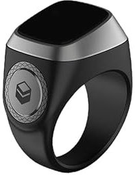 Mr. Gadget's Solutions Anillo de contador inteligente Tasbih de 22 mm para musulmanes Zikr Digital Tasbeeh 5, recordatorio de tiempo de oración, Bluetooth, gris oscuro