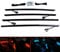 Hacreyatu Auto LED Innentürbeleuchtung Ambient Light Trim Strip Zubehör für B-MW 3er F30 F31 320i 328i 330i 335i 340i 2012-2018 Tür Zweifarbige Atmosphärenlampe Ersatzabdeckung (Schwarz)