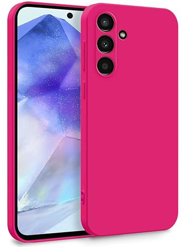 MyGadget Cover per Samsung Galaxy A55 5G - Custodia in Silicone Morbido a Doppio Strato – Case con Protezione Fotocamera & Fodera Interna Antigraffio - Pink