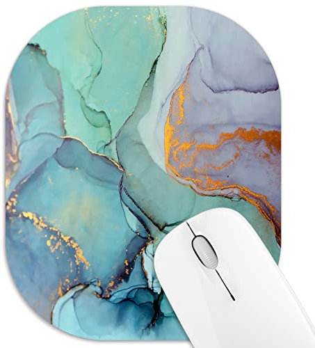 LF LOIAAFEL Mouse Mat Marble, Non-Slip Small Mouse Mat, Mini Mousepads Cute, Rubber Mouse Pads Portable 18cm x 15cm, 3mm Thick for Laptop Working Home Desk Organiser