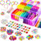 LUZOON 12000+ Loom Bänder Set XXL, 30 Farben Gummibänder für Armbänder 3-lagigem Koffer Mega Set DIY Gummi Armband Basteln für Kinder Jungs Mädchen Geschenk (Lila Box)