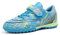 Puvvtyi Kids Football Boots,Anti-Slip Foot Shoes Laceless,Unisex Boys Girls Football Trainers Blue