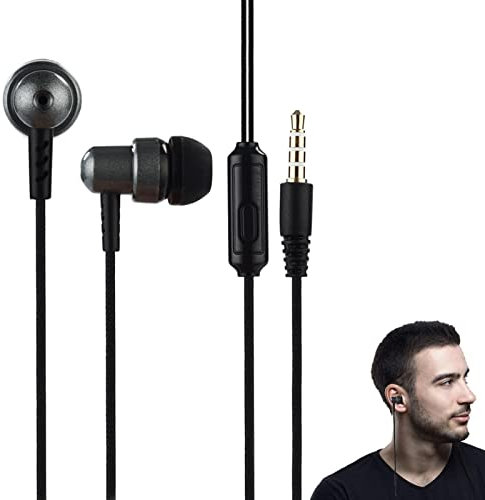 Kabelgebundene Ohrhörer im Ohr | In-Ear-Kopfhörer Ohrstöpsel mit Mikrofon - Kompatibel mit Telefon, Pad, Computer, die meisten mit 3,5-mm-Buchse