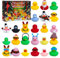 Adventskalender 2024 Kinder Gummi Ente, Adventskalender Kinder Quitsche Enten, Weihnachten Quietscheenten Enten Weihnachtskalender, 24 Tage Weihnachten Countdown Kalender für Kinder Geschenke (A)