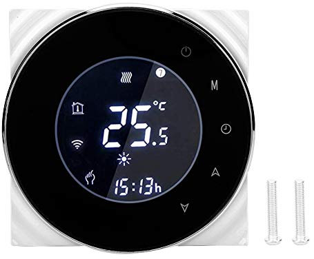 Thermostat Digital LCD Touching Screen Gas Water Temperature Control AC95‑240V 5Am,Thermostat Smart Heating Thermostat Voice Control Thermostat AC95‑240V Thermostat Boiler Thermost