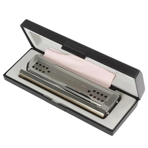 Mundharmonika Doppelseitige Tremolo-Mundharmonika CG-Tonart 24 Löcher Harfe Mundharmonika Musikinstrument für Erwachsene Anfänger Lehrgeschenk