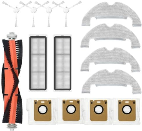 NRDHGS Compatibile con Gli Accessori for aspirapolvere Robot Dreame Bot D10 Plus RLS3D, Filtro Hepa, Spazzola Laterale Principale for mocio, Parti di Ricambio for Sacchetto for la Polvere.(Grizzly)