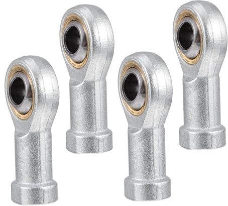 SOLUSTRE 4 Stück Fischaugen Gelenklager M10x1,25 Gewinde Stahl Kugellager Pneumatisch Für Industrie Mechanik