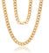 Sahoottie Goldkette Herren 51cm Panzerkette Kubanische Edelstahl Gold Kette Männer Halskette Mann Edelstahlkette Herren Hip-Hop Kette 9mm Breit