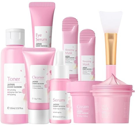 Gesichtspflege-Set Hydrating & Hydrating 5/7/9-teiliges Hautpflege-Set 17ml Simple Waschgel (C, One Size)