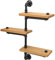 KIMISS Industrielle Rustikale Moderne, Nordische Eisen -Eisen -Wasserrohr Rack Retro Bücherregal Holz Leiter Pfeife Wandregal Schwimmende Regale Küche Wohnzimmer Wandmontierte Regal 3Layer Design