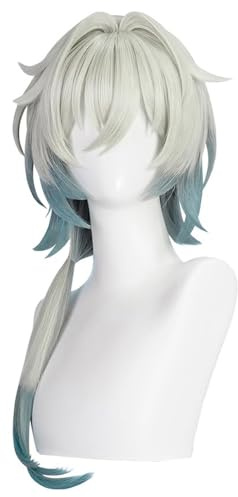 Frauen Grün Gradient Cosplay Perücken Für Anaxa Hitzebeständig Halloween Kostüm Weihnachten Synthetisches Haar Mit Pferde*******