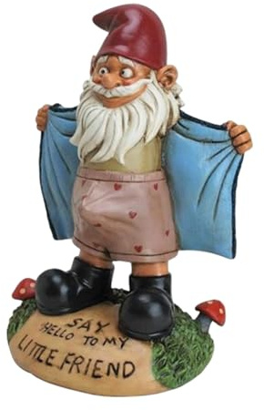 Gartenzwerge für Außen, Gartendeko für Draußen, Lustig wetterfest Gartenfiguren Gnom Zwerg, Zwerg Cartoon Garten Harz Handwerk Geschenk für Haus Balkon Wohnzimmer Rasen Office Deko (Rosa)