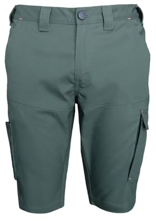FORSBERG | Kurze Arbeitshose | Buxa II mit 2-Wege-Stretch & nachhaltigem Tencel | Cargo-, Zollstock- & Smartphone-Tasche | Shorts, Farbe:grün, Größe:46
