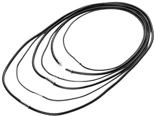 Maxmoc 6 Stück Lederband für Ketten Set, Schwarz 3 mm, 1,5 mm Echtes Leder