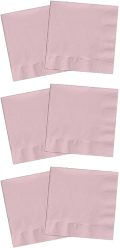 Serviettes en papier FSC compostables (33 x 33 cm, double voile), 20 pièces, rose pastel (Lot de 3)