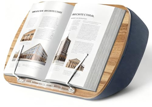 Buchständer für freihändiges Lesen, Lap Beanbag bequemer Lese Buchhalter, kissenhalterideal für Buchliebhaber im Studentenwohnheim, Leseständer (Grau)