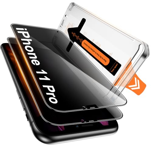 ENYHAA 2 Pack for iPhone 11 pro/11XR Tempered Glass Screen Protector 5.8 inch, Auto Dust-Elimination Installation, Bubble Free, HD Clear, Easy Installation