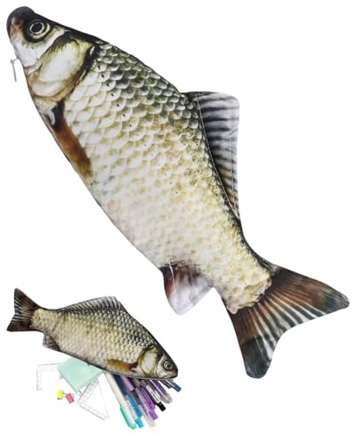 1 Stück Witzige originelle Federmäppchen Geformt Federmäppchen für Schule,Klassenzimmer Geschenke,Federbeutel Fisch Gestaltet Kosmetiktasche,Aufbewahrungstasche Ideale Geschenke für Kinder und Frauen