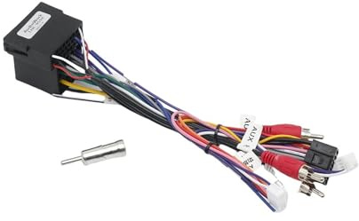 16pin For Fiat For Doblo 500L For Bravo 2008-2014 Wiring Harness Adapter Canbus Box Decoder Android Radio Power Cable Car Radio Frame Installation Kit(Only Cable)