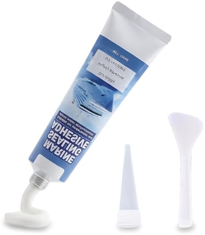100ml Silikonkleber Wasserfest & Schnell Trocknender, Transparente Silikondichtung Zum Stark Abdichten, Acrylglas Kleber Für Glas, Metall, Industrie Und Anderen Materialien(Weiß)