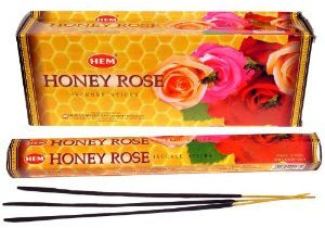 Encens - Honey Rose -, 6 boîtes x 20 pièces, Inde Original, HEM