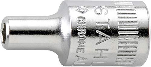 Stahlwille 01010003 40 High Performance Steel Socket, 1/4 Drive, 3 mm Size, 23 mm Length, Pack of 10