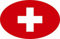 U24 Autocollant pour voiture Suisse ovale 10 x 6,5 cm