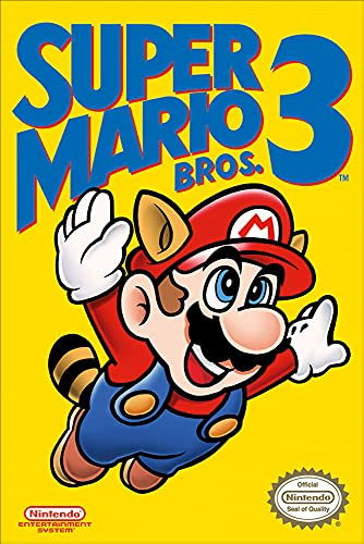 Super Mario Poster Bros. 3 Cover Plakat | Bild 91x61 cm
