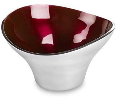 The London Homeware Company Waterloo - Round Metal & Red Enamel Fruit Bowl