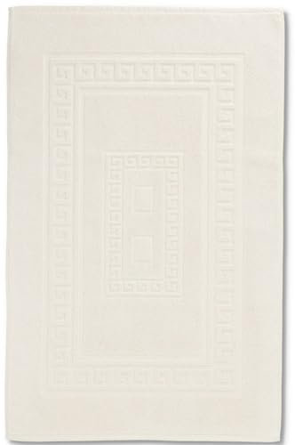 Casatessile Torino Tappeto Bagno in Spugna 60X180 cm. Tappeto Bagno Assorbente in Cotone, Tutto Tessuto Senza Antiscivolo - Panna