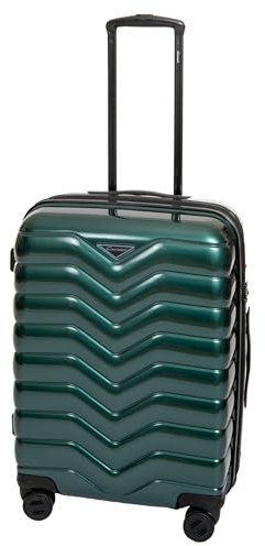 Bowatex Mittelgroße Hartschalenkoffer Trolley V Grün Rollenkoffer 66 cm Cavalet