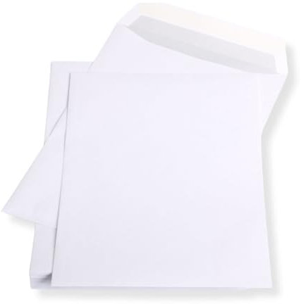 25 Stück Versandtaschen Briefumschläge C4 A4 weiß haftklebend ohne Fenster 229x324 mm HK